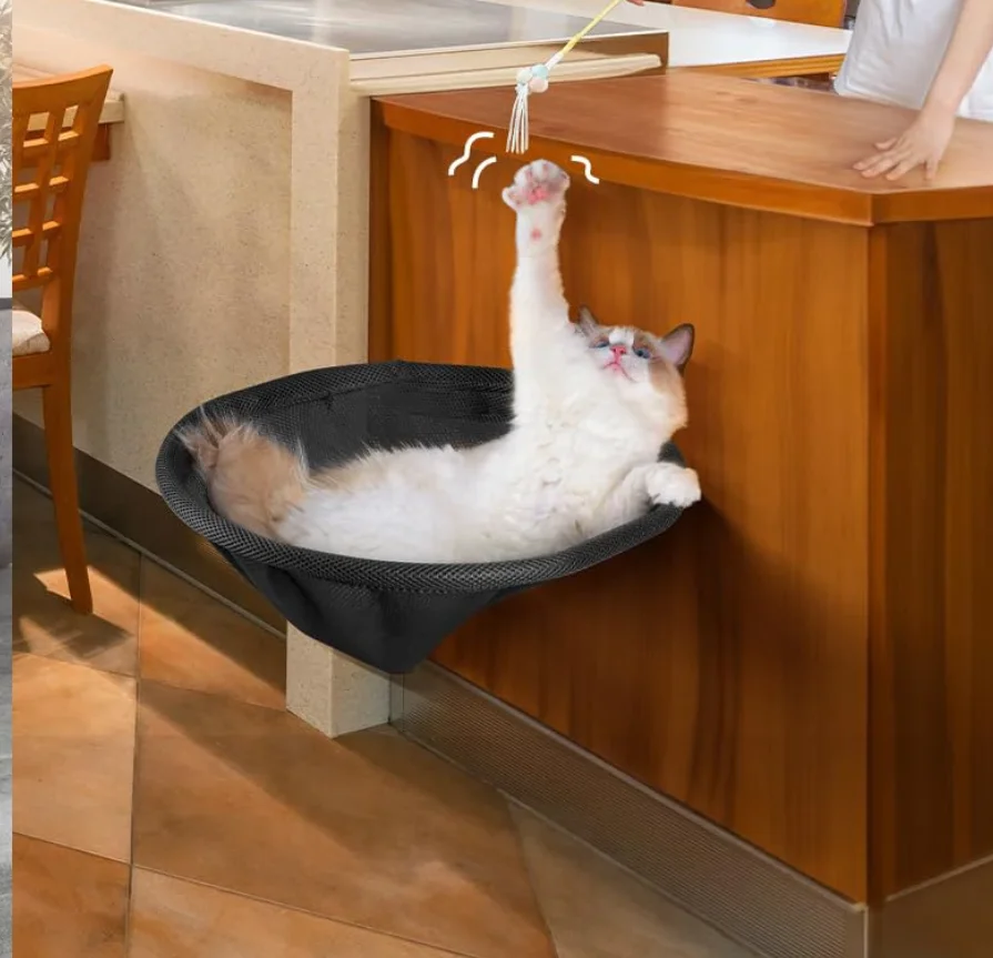 Hamaca para gatos, cama montada en la pared, plegable, estable, 42cm, camas para gatos, estante de pared transpirable para gatos para dormir, jugar, accesorios de escalada
