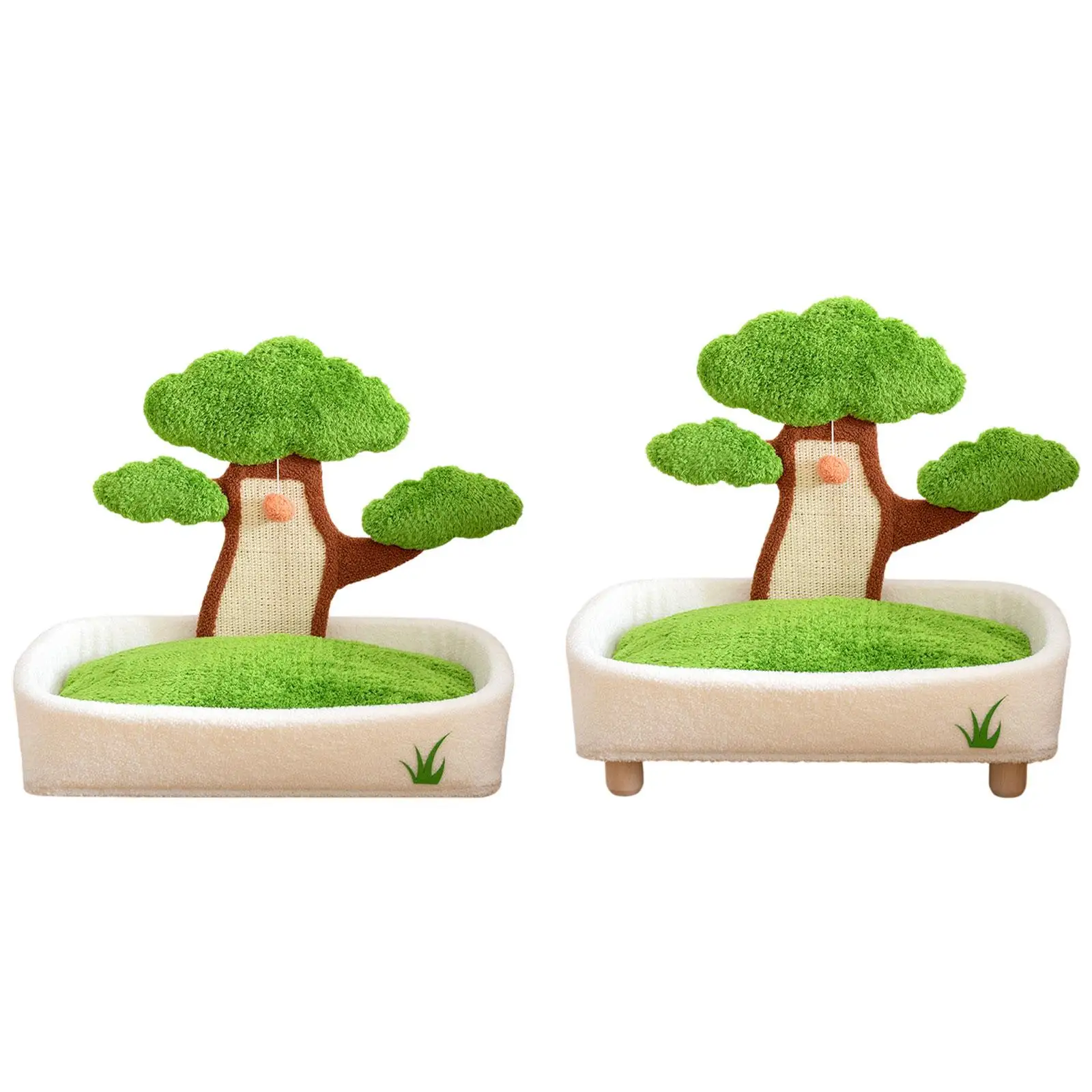 Cat Scratcher with Bed Condo Wear Resistant Grind Claw Pet Toy Cat Scratching Post Cat Scratching Toy for Napping Playing