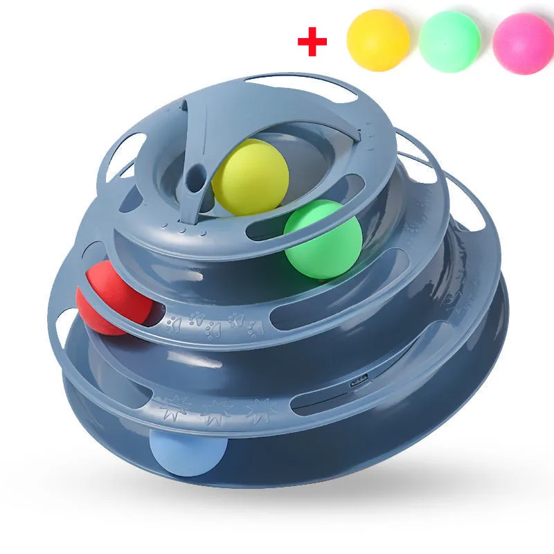 Torre de juguete para gatos de 4/3 niveles, juguetes interactivos para gatos, entrenamiento de inteligencia, torre de entretenimiento, productos para mascotas, túnel para gatos - imagen 5