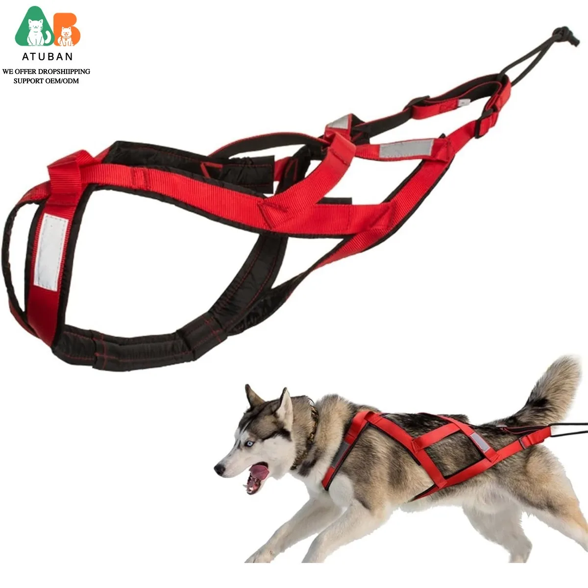 Arnés de trineo para perros grandes – tiro, tracción y canicross