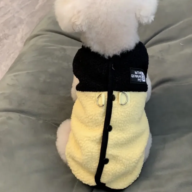 Ropa de moda para perros pequeños, chaleco para mascotas de otoño e invierno, abrigo de lana suave, chaqueta cálida para cachorros, ropa para perros y gatos Chihuahua Bichon - imagen 4