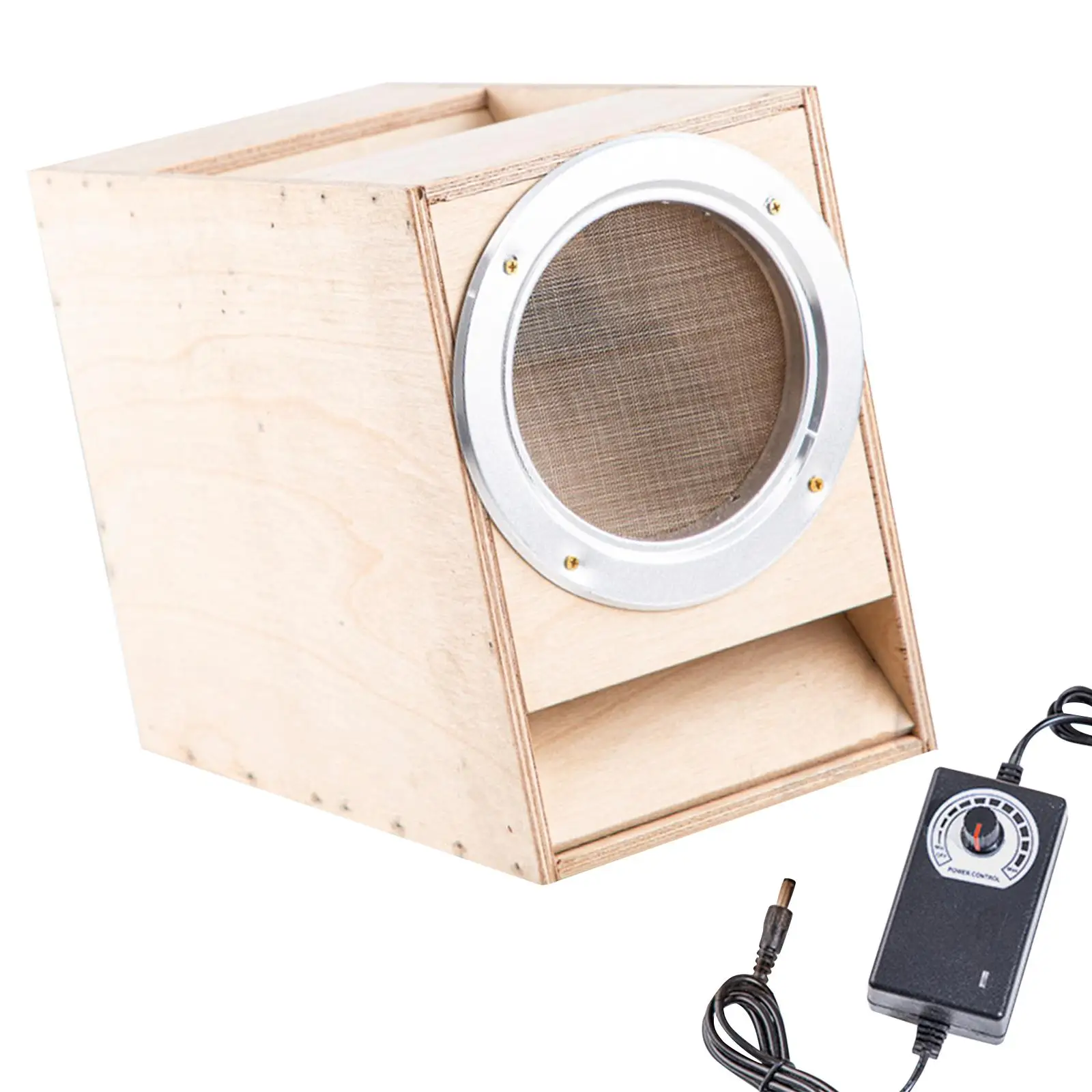 Bird Food Blowing Machine Grain Cleaning Thrower Lightweight Wind Sheller DIY Wooden Assembly Box for Park Household Backyard