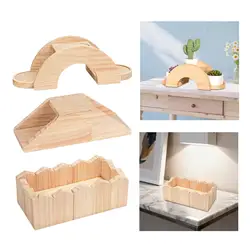 Soporte para plantas de mesa decorativo de madera, soporte para macetas, estante de exhibición, estante para macetas de escritorio para encimera, alféizar de ventana y balcón