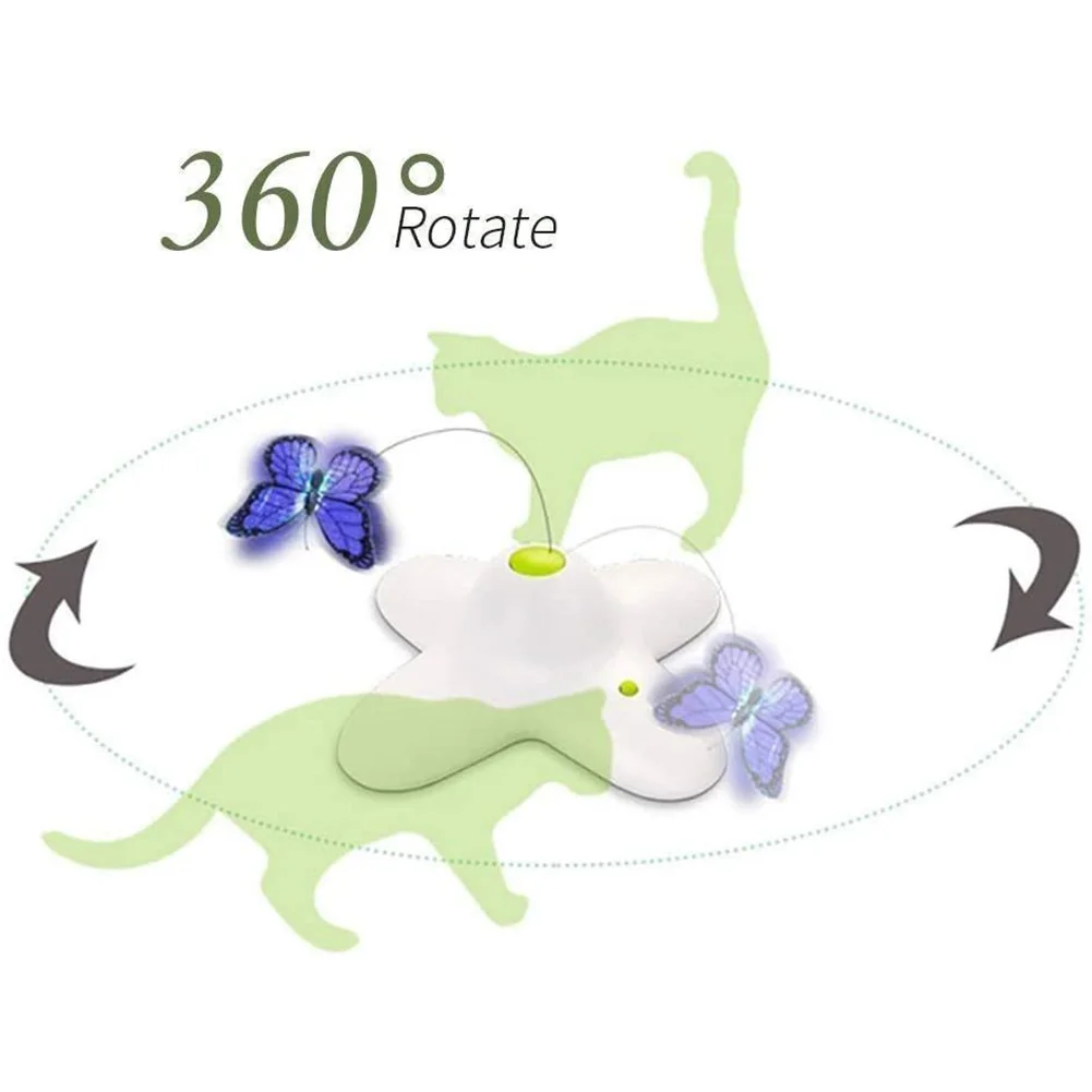 Juguete automático para gatos mariposa giratoria activado por movimiento - imagen 5