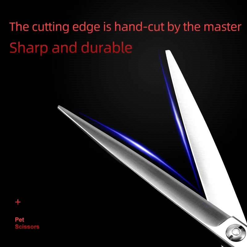 Tijeras profesionales para el cuidado de perros, tijeras rectas de ajuste fino para pelo de peluche, herramientas de recorte de pelo para mascotas - imagen 3