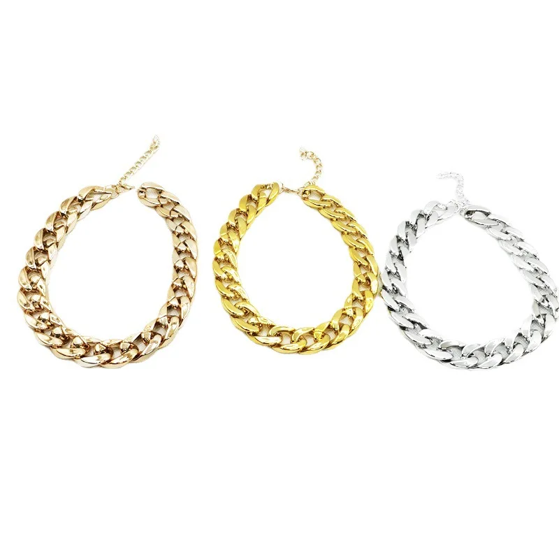 Collar de perro para mascota, cadena fresca para perro, dorado y plateado candado, cadena para cachorro, Bulldog Francés, Collar Pitbull - imagen 2