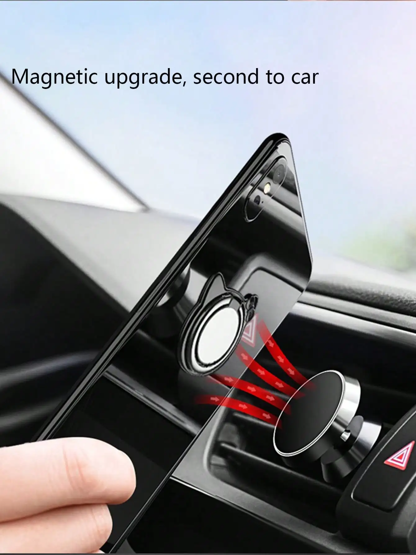 360 ° Soporte giratorio de hebilla de pulsera magnética para coche, rotador de soporte magnético Universal para coche de 1 pieza - imagen 4