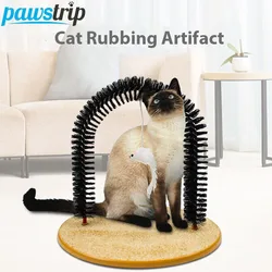 Rascador 4 en 1 con ratón colgante – Juguete interactivo para gatos