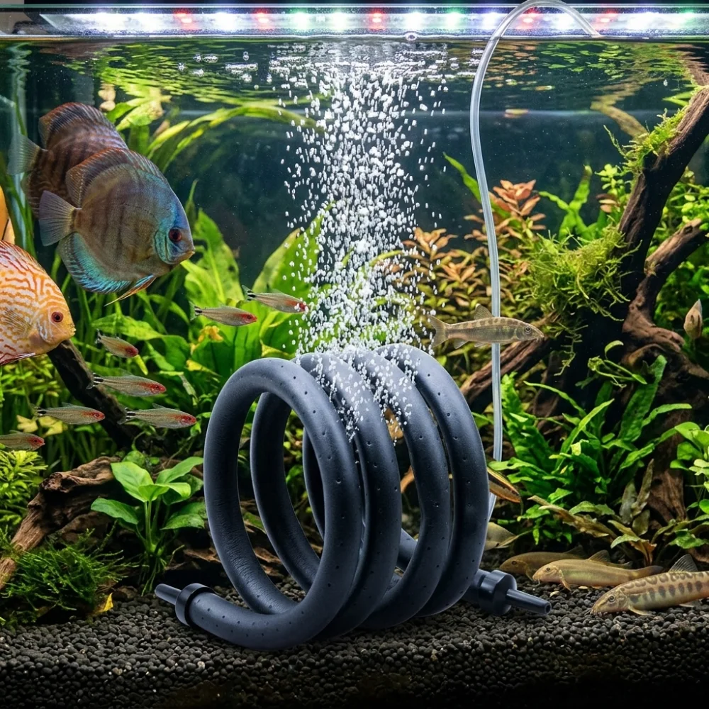 Cortina de burbujas para acuario: difusor de aire silencioso - imagen 2