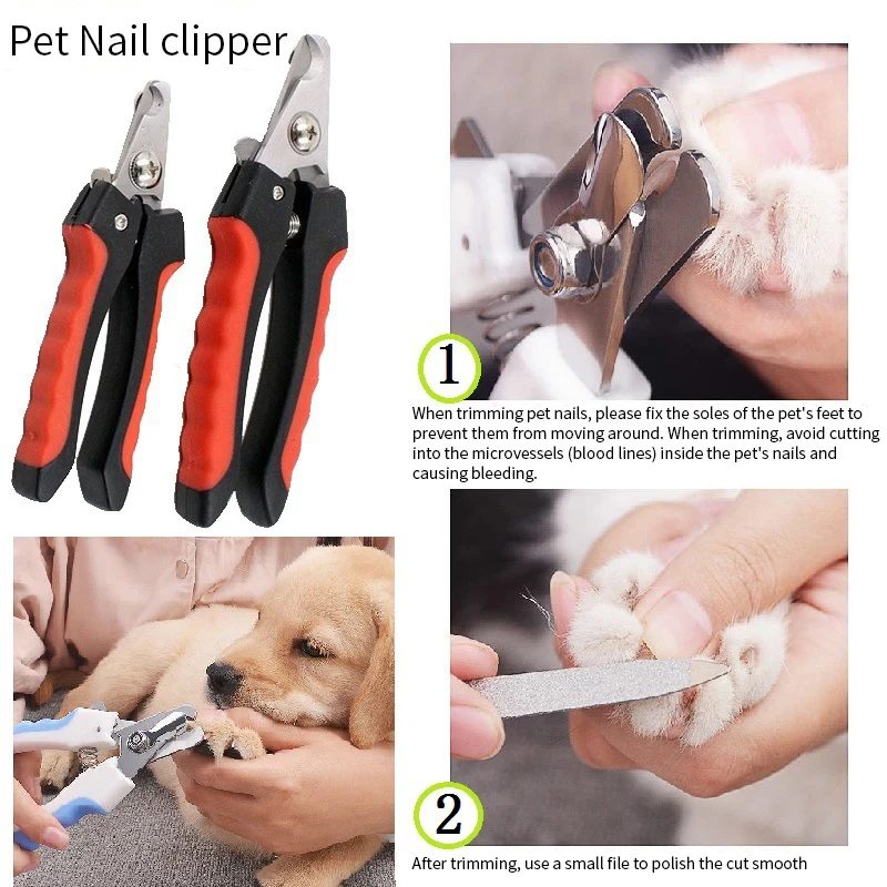 Cortauñas profesional para perros y gatos con hoz, tijeras de aseo de acero inoxidable, cortaúñas para garras de mascotas, suministros para perros - imagen 5