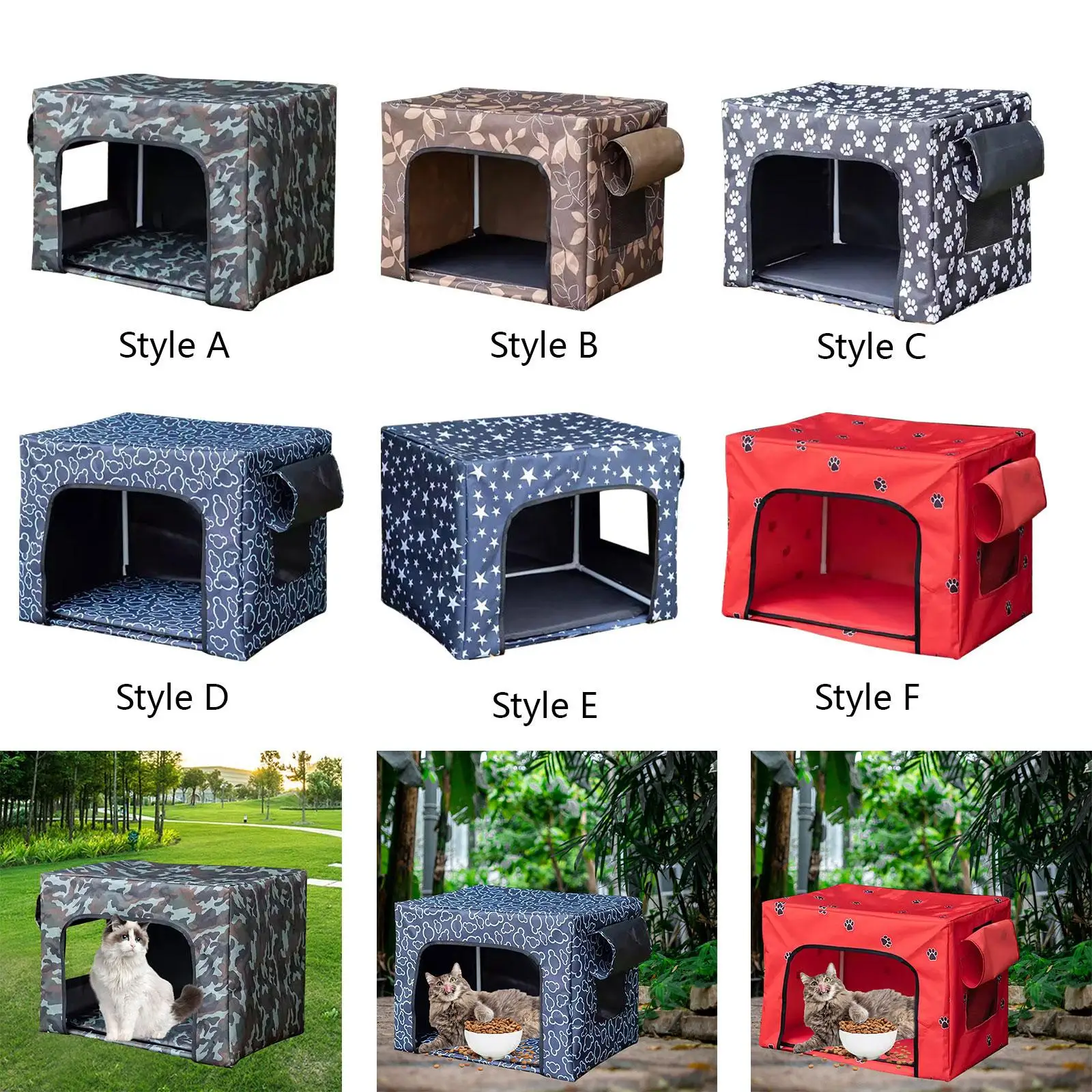 Refugio para gatos callejeros grandes, cueva impermeable para mascotas, Universal, cómoda para cachorros y gatitos - imagen 3