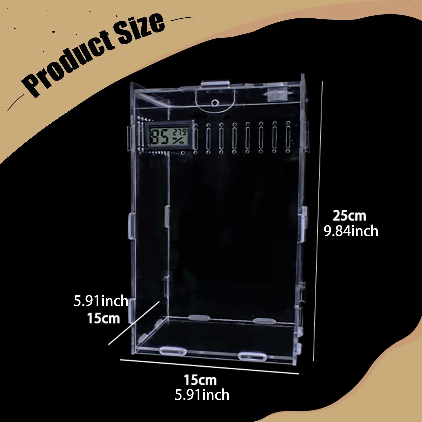 Acrylic Jumping Spider Enclosure Container Spider Tank Reptile Terrarium Tarantula Cage for Arboreal Animal Hermit Crab Beetle Acrylic Jumping Spider Enclosure Container Spider Tank Reptile Terrarium Tarantula Cage for Arboreal Animal Hermit Crab Beetle