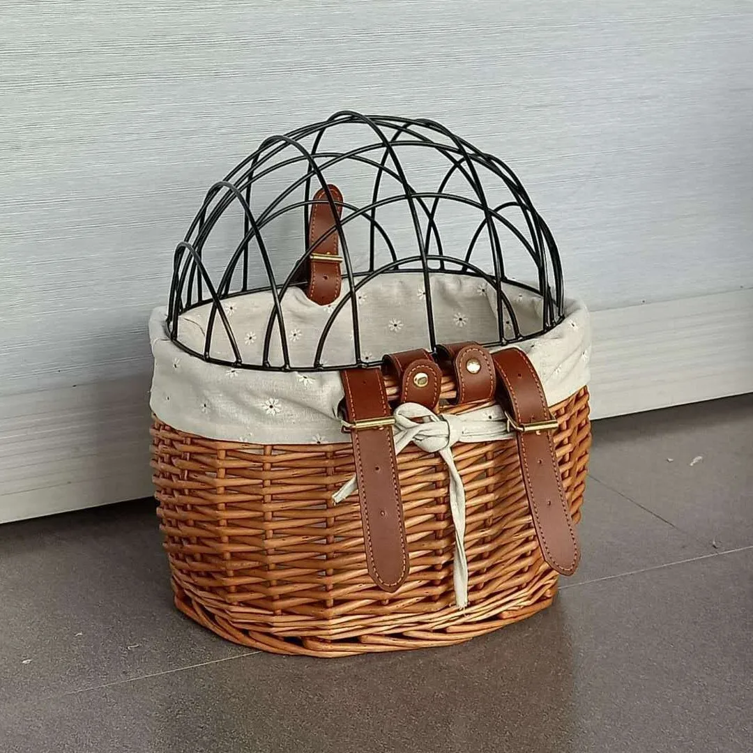 Cesta de transporte para perro en bicicleta con tapa y asiento - imagen 4