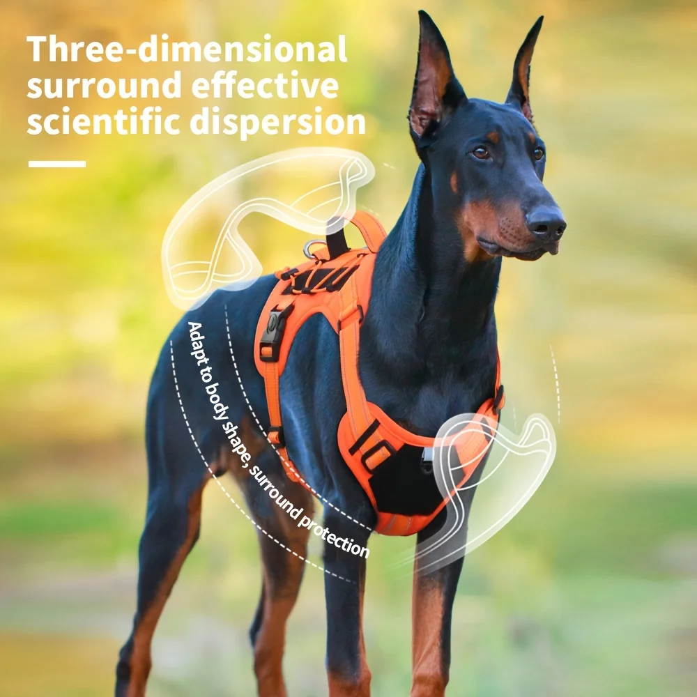 Arnés ajustable para perro, chaleco reflectante para razas grandes, Ideal para aventuras al aire libre - imagen 5