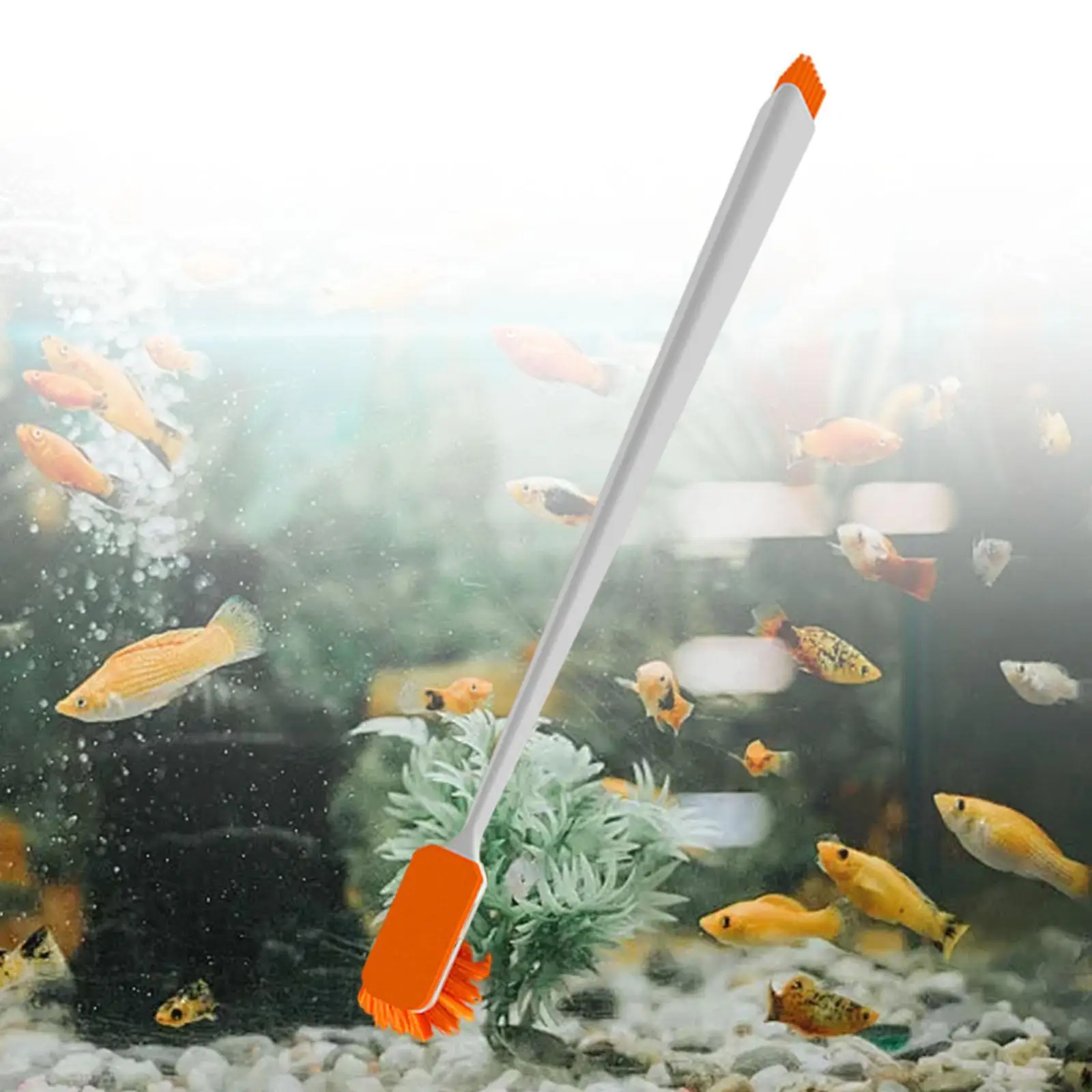 Aquarium Cleaner Brush Nylon Bristles Brush Lightweight Aquarium Cleaning Tool Ergonomic Efficient Multipurpose Cleaning Brush