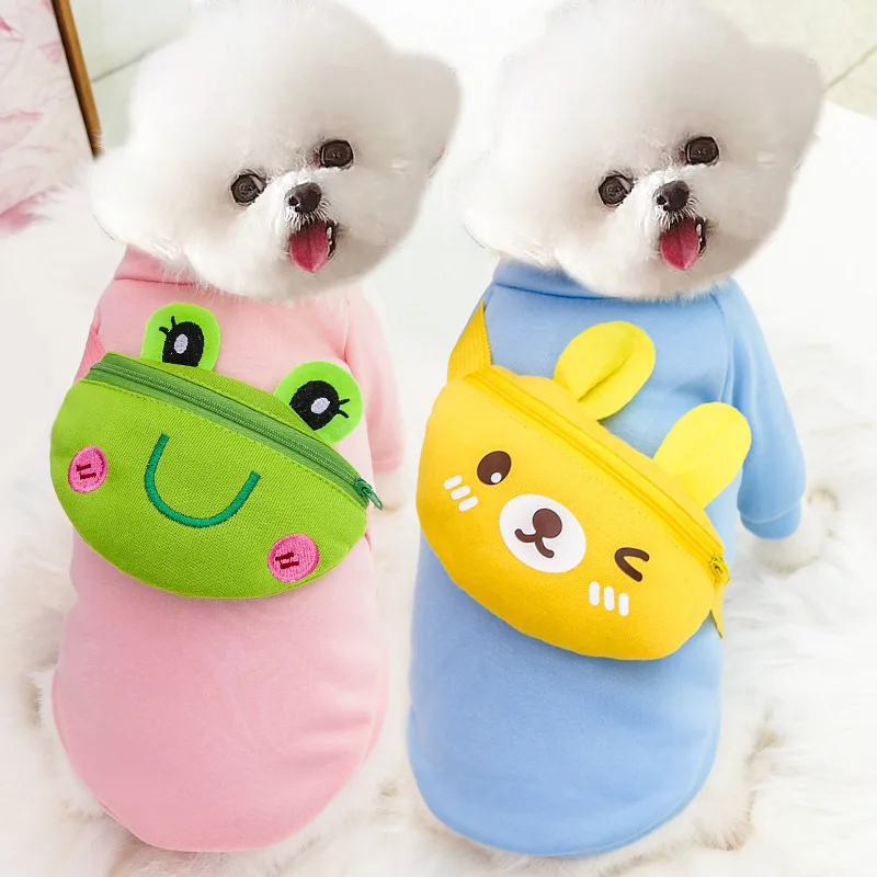 Dog Adorable Clothes with Sling Bag Pet Cute Ourfit for Small Medium Puppy Dogs Cats  Sweatshirt Jacket Coat Shirt Costume Vest