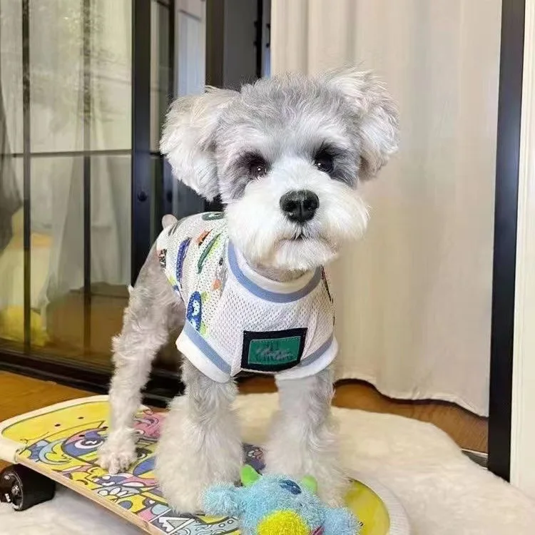 Chaleco transpirable de malla para perros pequeños, ropa fina de verano, protección solar, aire acondicionado, Schnauzer, Teddy - imagen 2