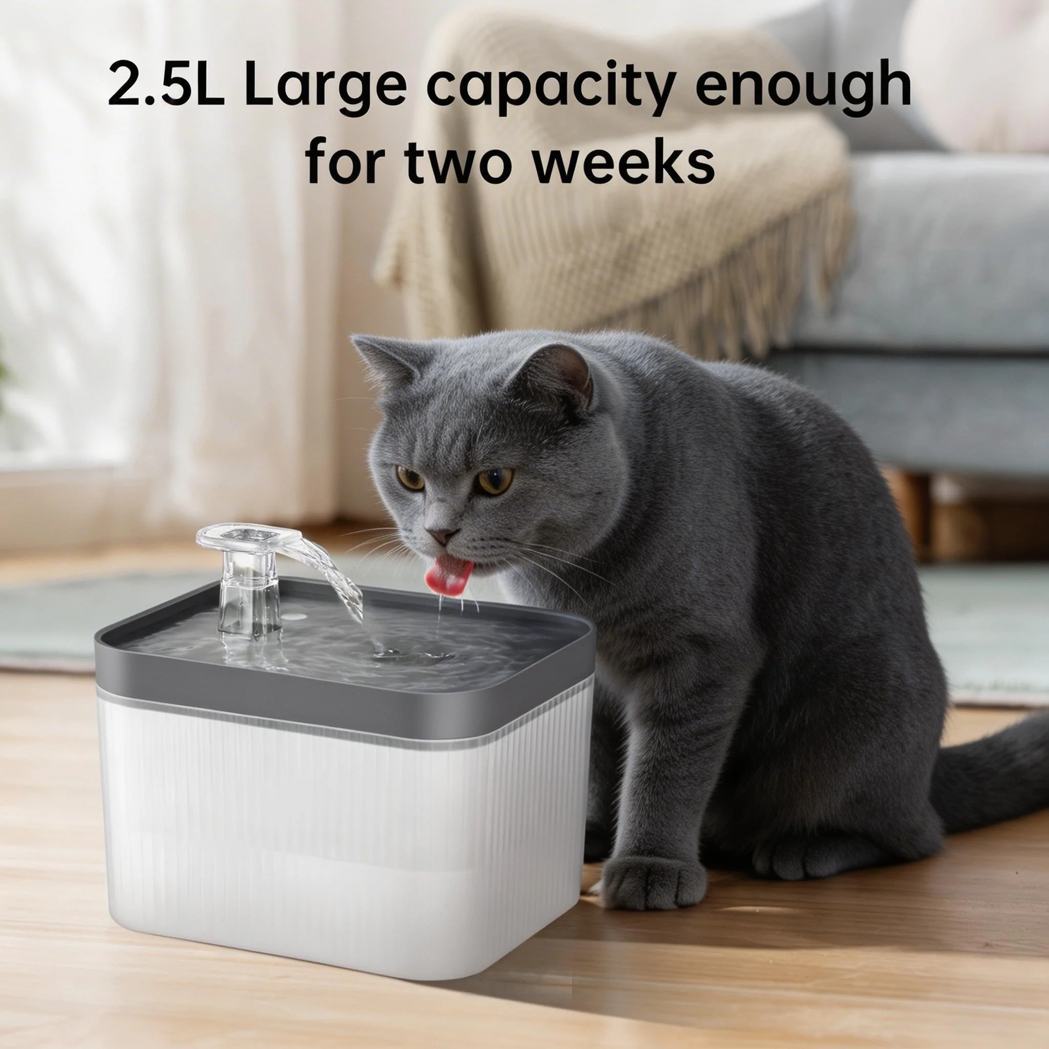 Fuente de agua para gato con filtro - Bebedero automático - imagen 2