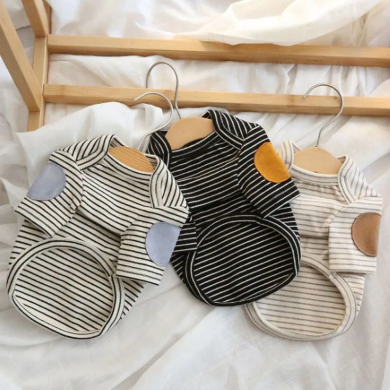 Ropa para perros, camiseta con capucha de tiras, ropa negra, marrón y Beige para perros pequeños, ropa de York, camisa Base para cachorros, sudadera XS