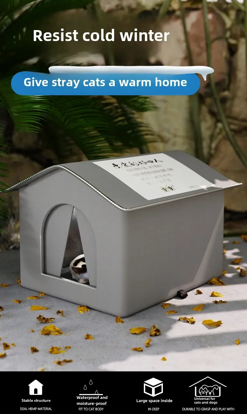 Casa para mascotas plegable con diseño de cueva