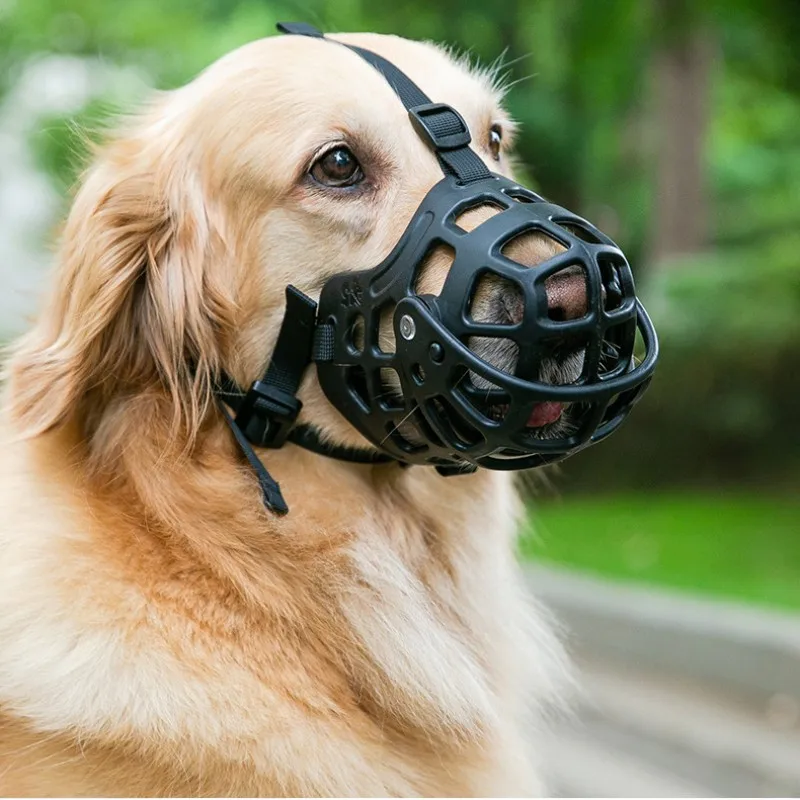 Silicone Dog Muzzle Anti-biting Breathable Mouth Mask for Medium Large Dog Accessories Safe Comfortable Outdoor Supplies - imagen 4