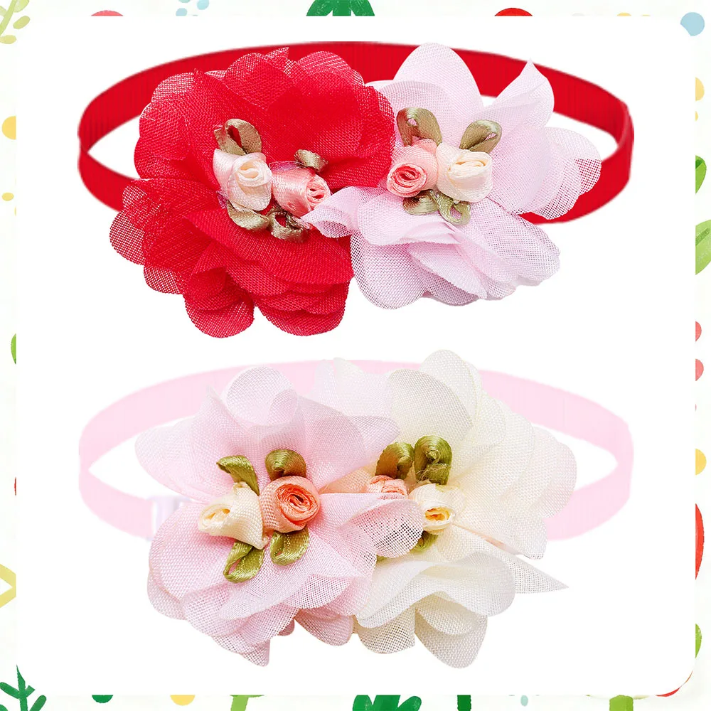 50ps Big Flower Dog Bowties For Valentine's Day Pet Grooming Adjustable Pet Dog Bow Tie Neckties For Dogs Pets Gift Dog Supplies - imagen 5
