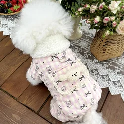 Abrigo térmico con lazo para perros invierno – Mono de algodón
