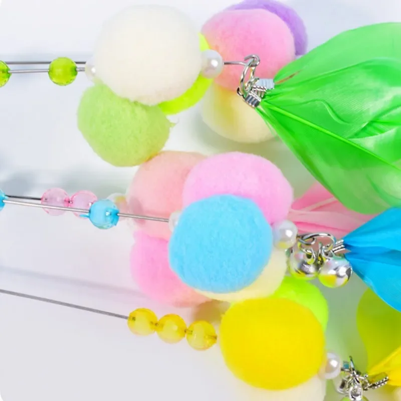 Juguete interactivo para gatos, bola de lana con campana, resistente a las mordeduras, suministros para mascotas - imagen 5