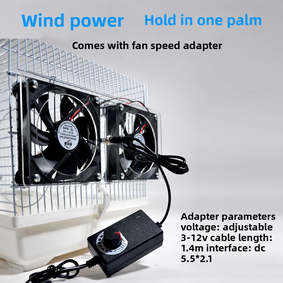 Pet Hamster Golden Bear Rabbit Rutin Chicken Cat Dog Hedgehog Squirrel Summer Cooling and Heat Dissipation Air Conditioning Fan - imagen 2