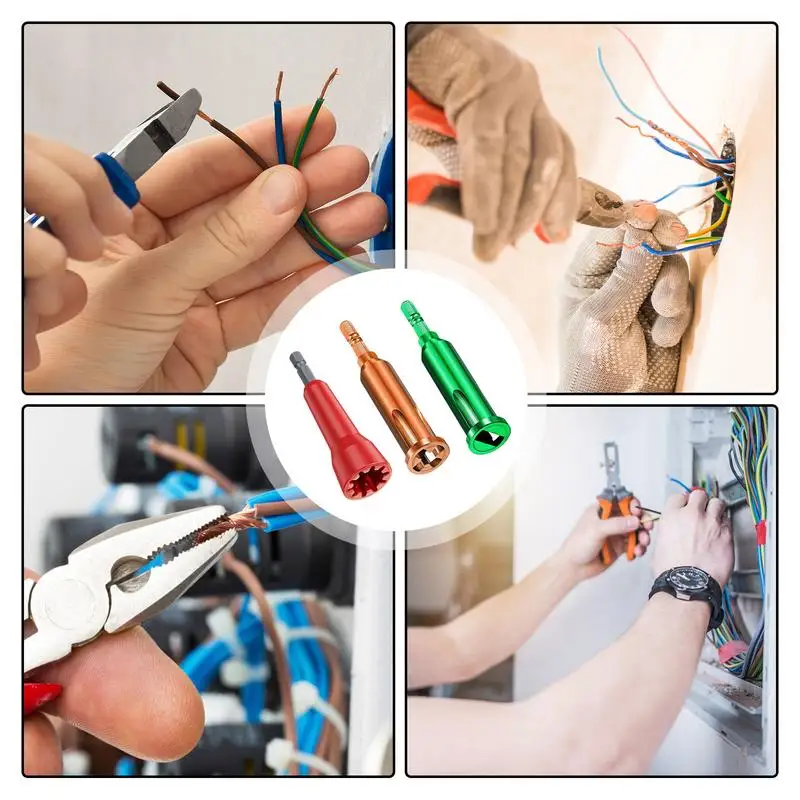 Herramienta de pelado de cables eléctricos para el hogar, pelacables resistente al calor, 3 piezas, 3 vías/5 vías - imagen 5