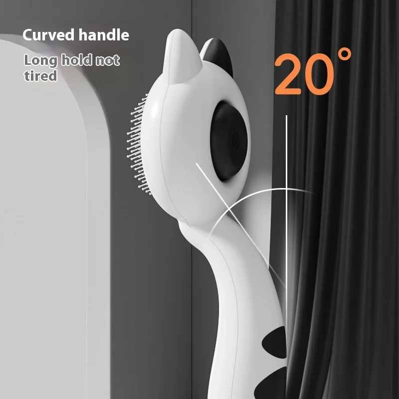Cepillo autolimpiante para perros y gatos, herramienta de deshedding de dientes de acero inoxidable, mango ergonómico, peine de aseo para pelo largo y corto para mascotas - imagen 4