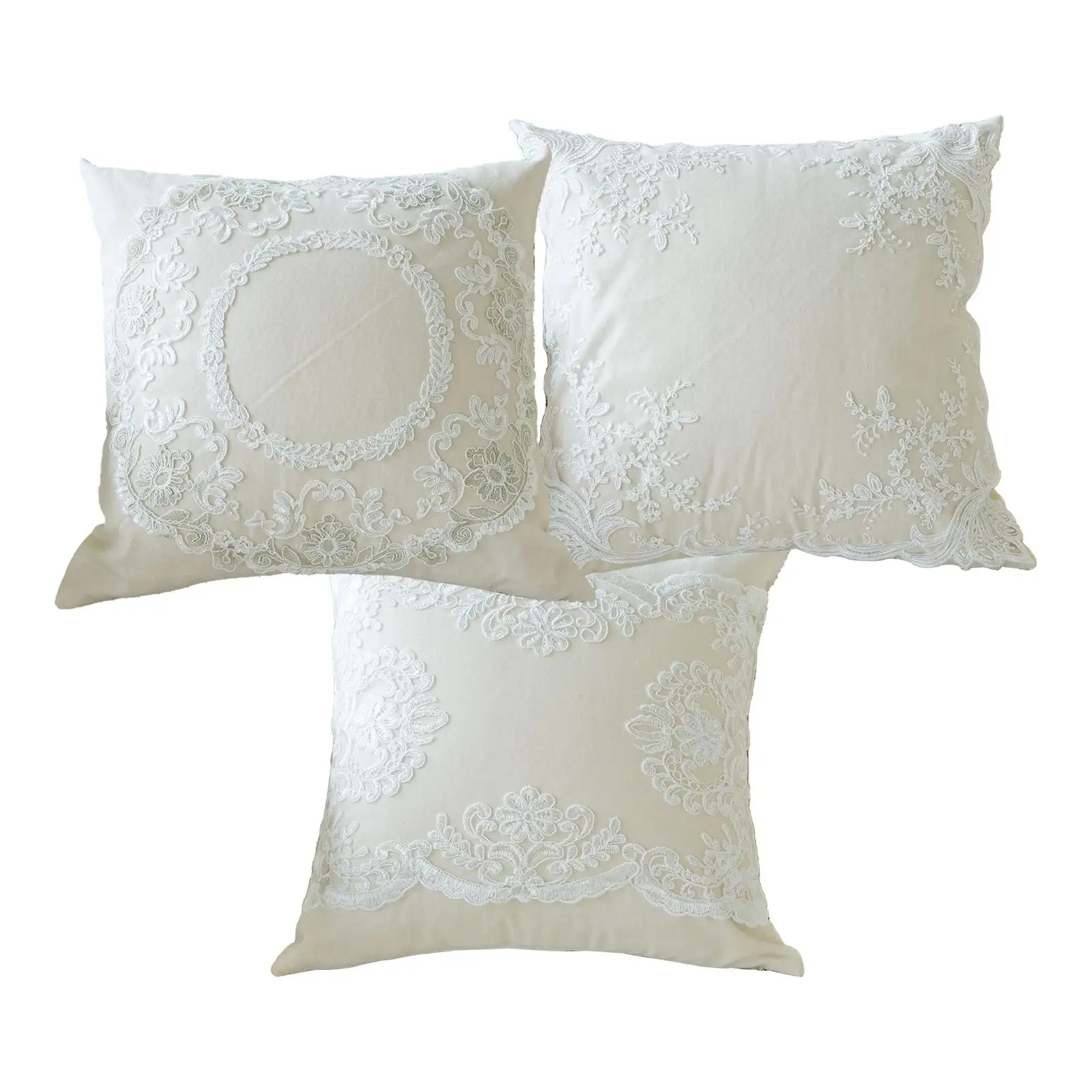 French Lace Throw Pillow Housewarming Gift Rustic Handmade Soft Farmhouse Style