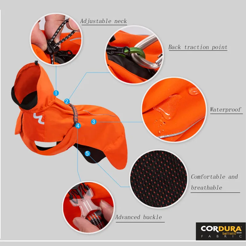 TRUELOVE-ropa para mascotas, cortavientos impermeable, chaqueta desmontable, ropa para perros, patrones de moda, impermeable suave para mascotas, YG1872 - imagen 4