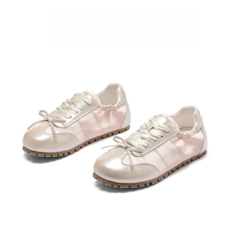 Zapatos planos de Ballet para mujer, zapatos elegantes con punta redonda y correa cruzada, cómodos, estilo callejero, bailarinas de suela blanda - imagen 2