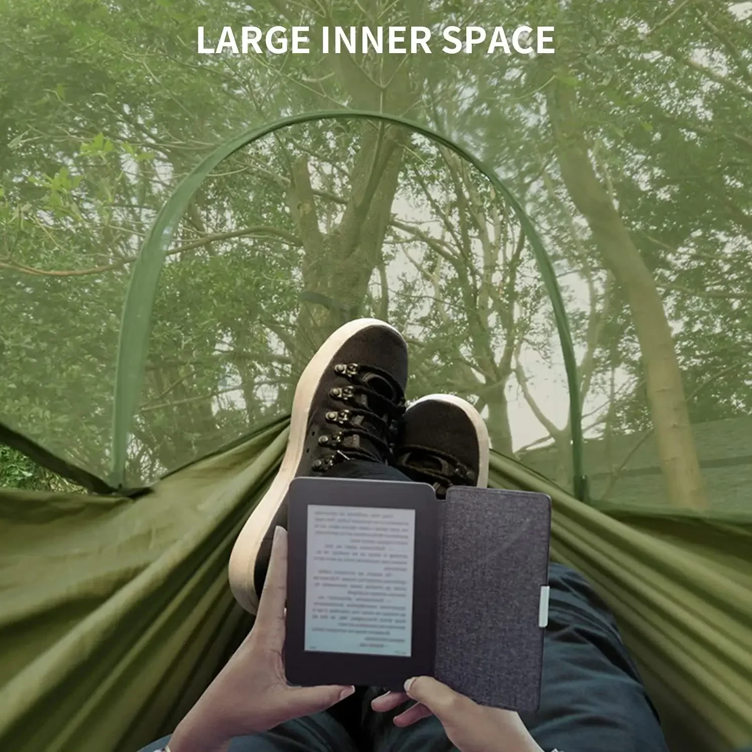 Hamacas con mosquitera para acampar al aire libre, juego completo de cama para dormir, 2024 - imagen 2