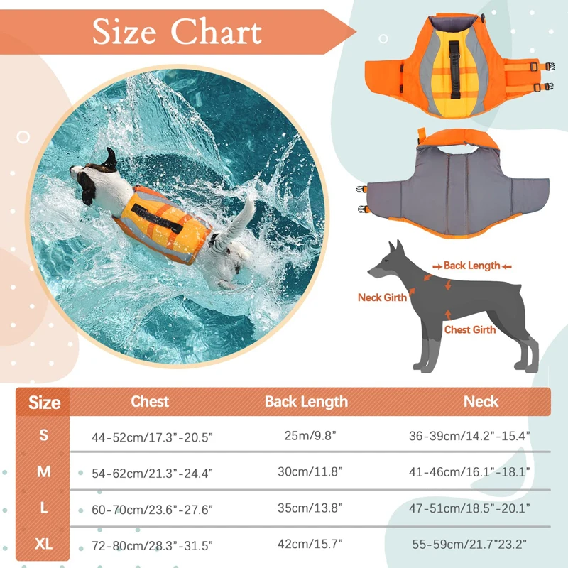 Benepaw-chaleco salvavidas reflectante para mascotas, traje de baño flotante para perros pequeños y medianos - imagen 5