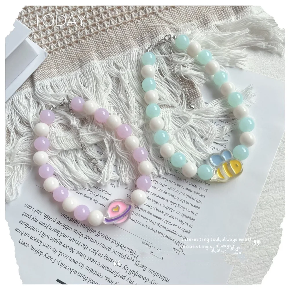 Collar de la serie Jelly para mascotas, accesorio de decoración para el cuello, bonito, estilo INS, para perros y gatos, en comparación con el Oso Bomei, 1 piezas - imagen 3