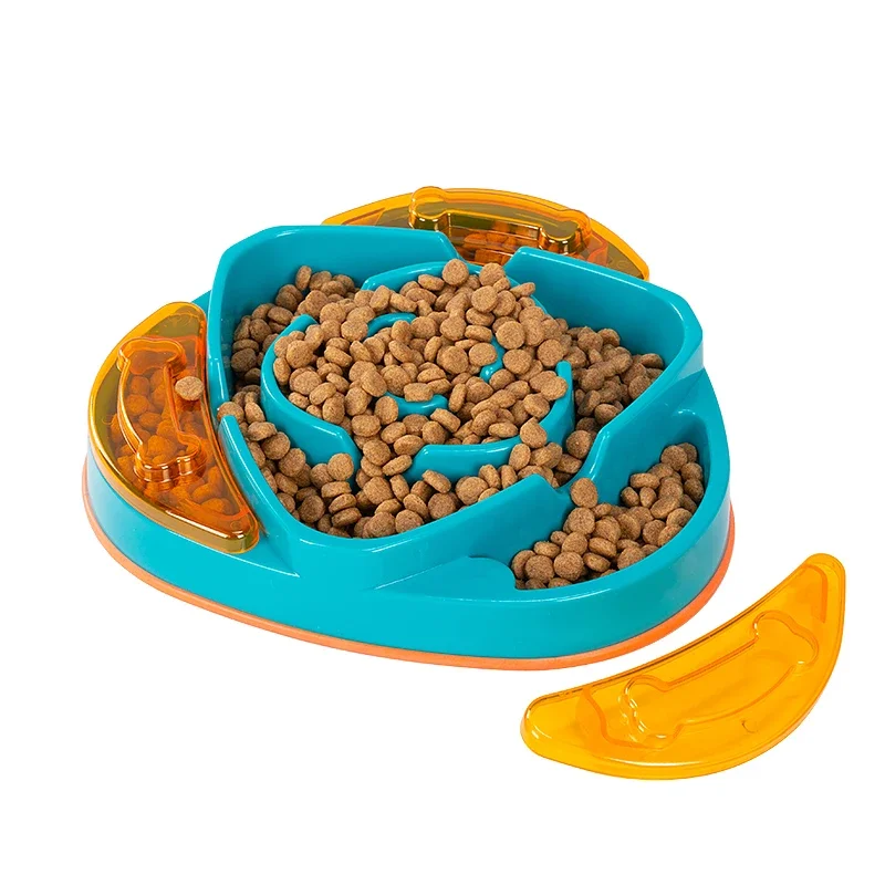 Winhyepet-cuenco de comida lenta para mascotas, rompecabezas antideslizante, cuenco antideslizante para prevenir asfixia, artículos para gatos y perros - imagen 5