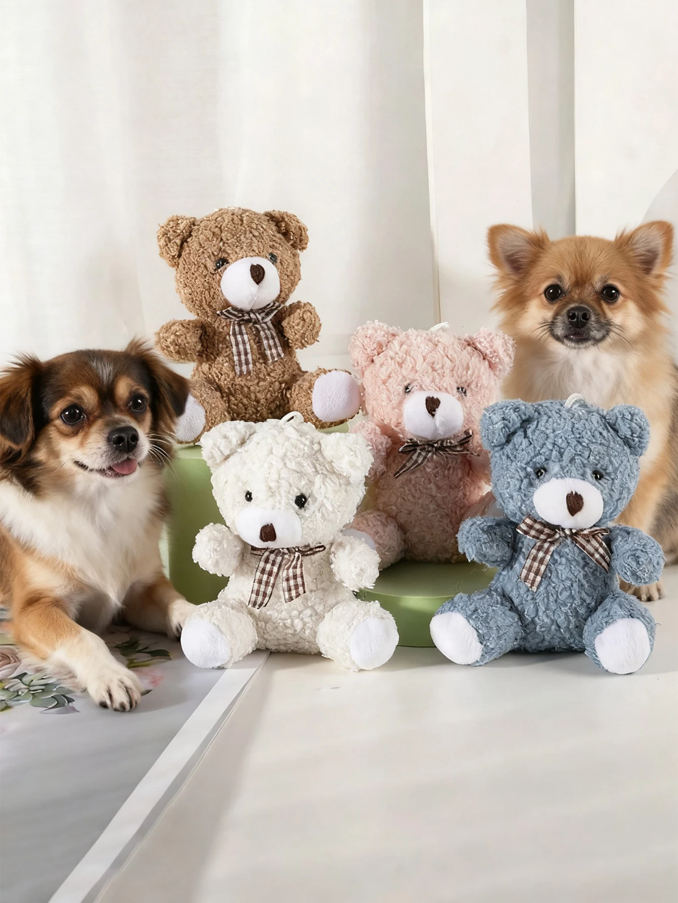 Lindo juguete para mascotas con forma de oso: juguete masticable no tóxico para cachorros y perros pequeños