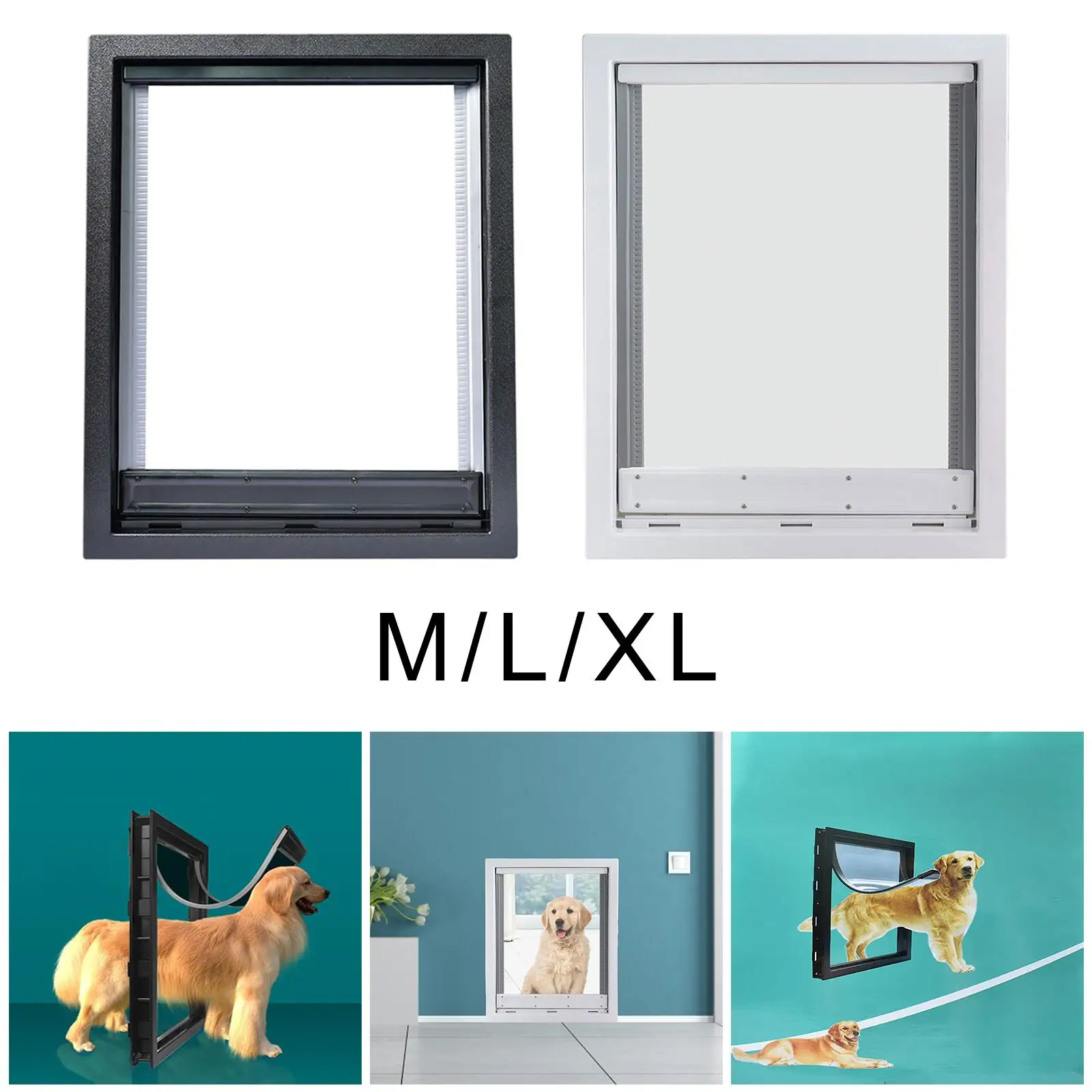 Premium Cat Dogs Flap Doors Easy to Install Gate Transparent ABS Plastic Durable