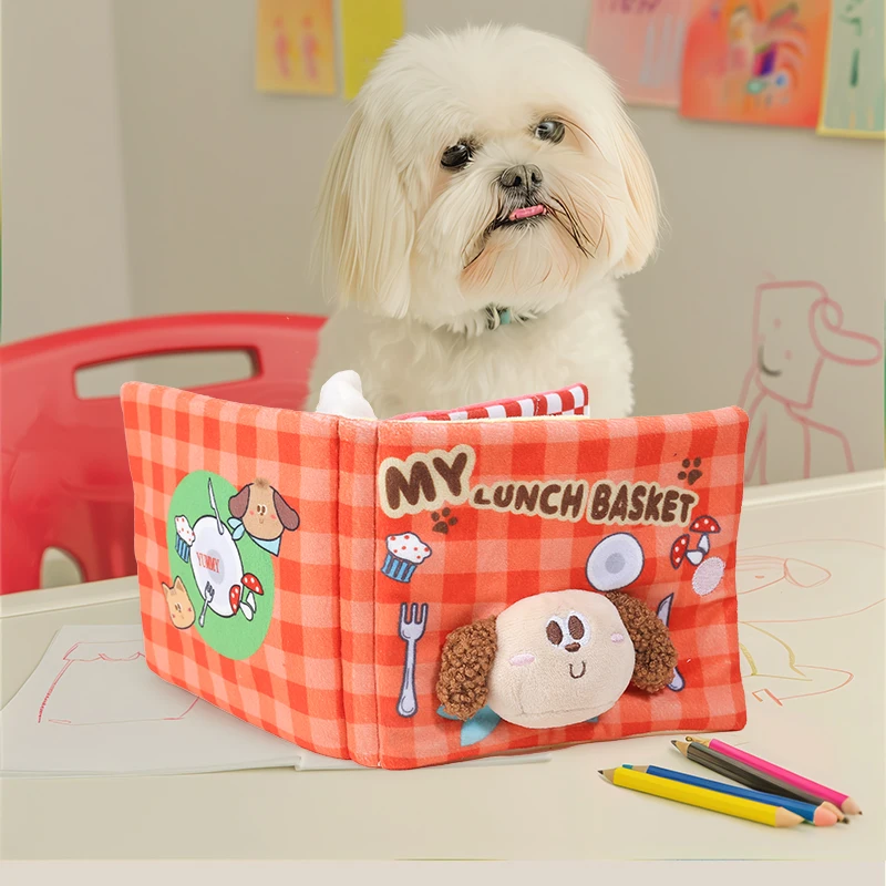 Estera para snuffle para perros, libro, estera para snuffle para mascotas, esteras de alimentación para mascotas, almohadilla para olfatear cachorros, perros y gatos, rompecabezas interactivo, juguetes para mascotas
