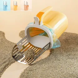 Pala para arena de gatos con bolsa de repuesto y autolimpieza