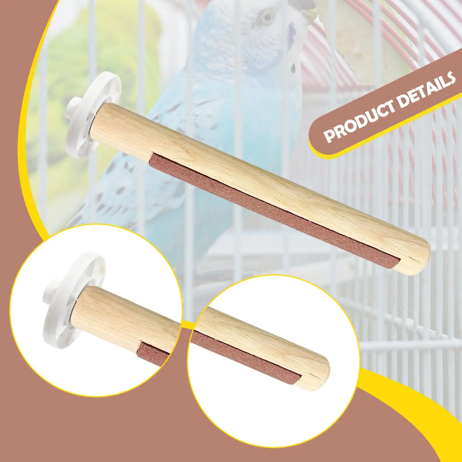 Bird Perch Grinding Claw 2 in 1 Play and Rest for Conures Budgies Parakeets Bird Perch Grinding Claw 2 in 1 Play and Rest for Conures Budgies Parakeets