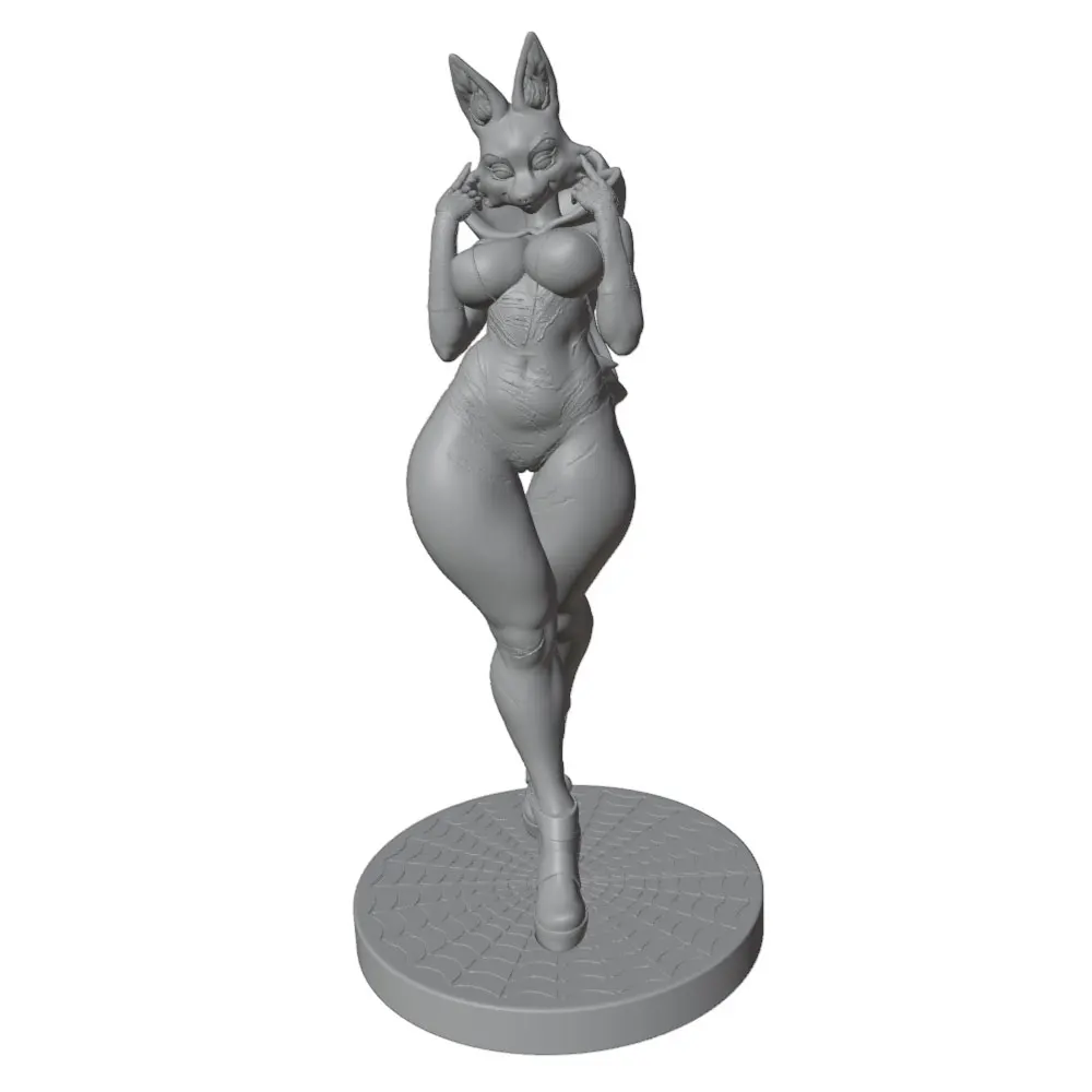 Figura 3D 1/24 Fox anime – kit DIY sin montaje ni pintura para gatos - imagen 2