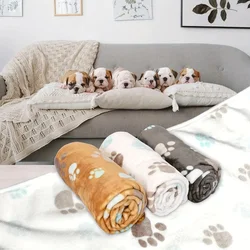 Manta franela suave cálida para perros y gatos – Estampado de pata