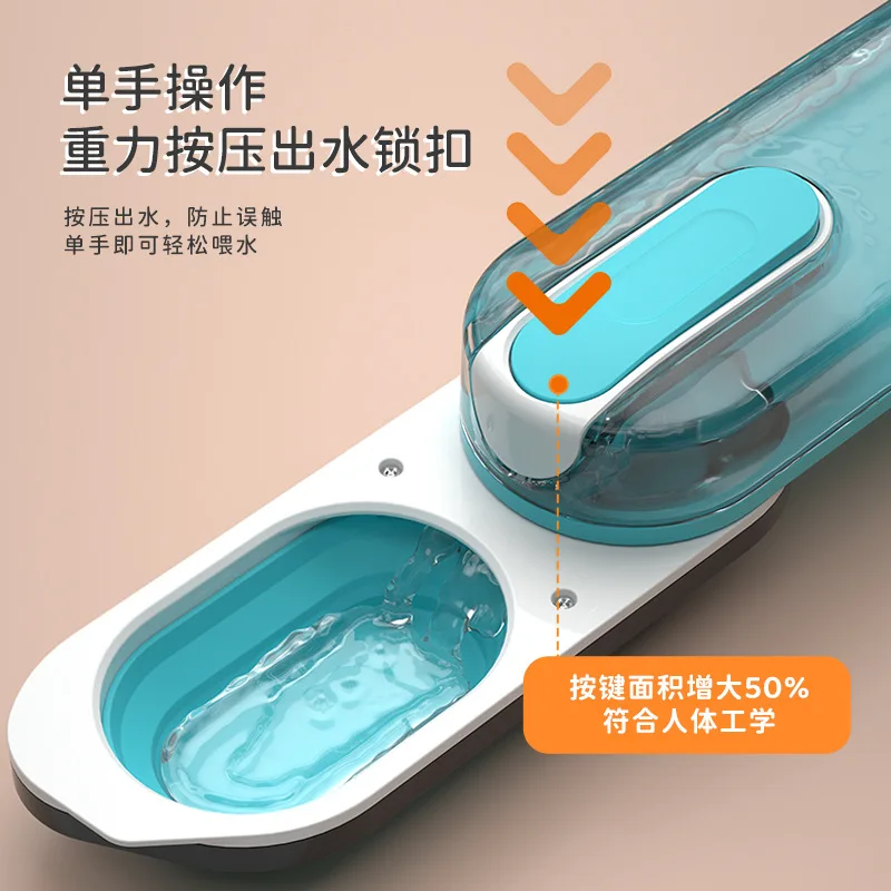 Dispensador de agua portátil plegable para perros y gatos – Antifugas - imagen 3
