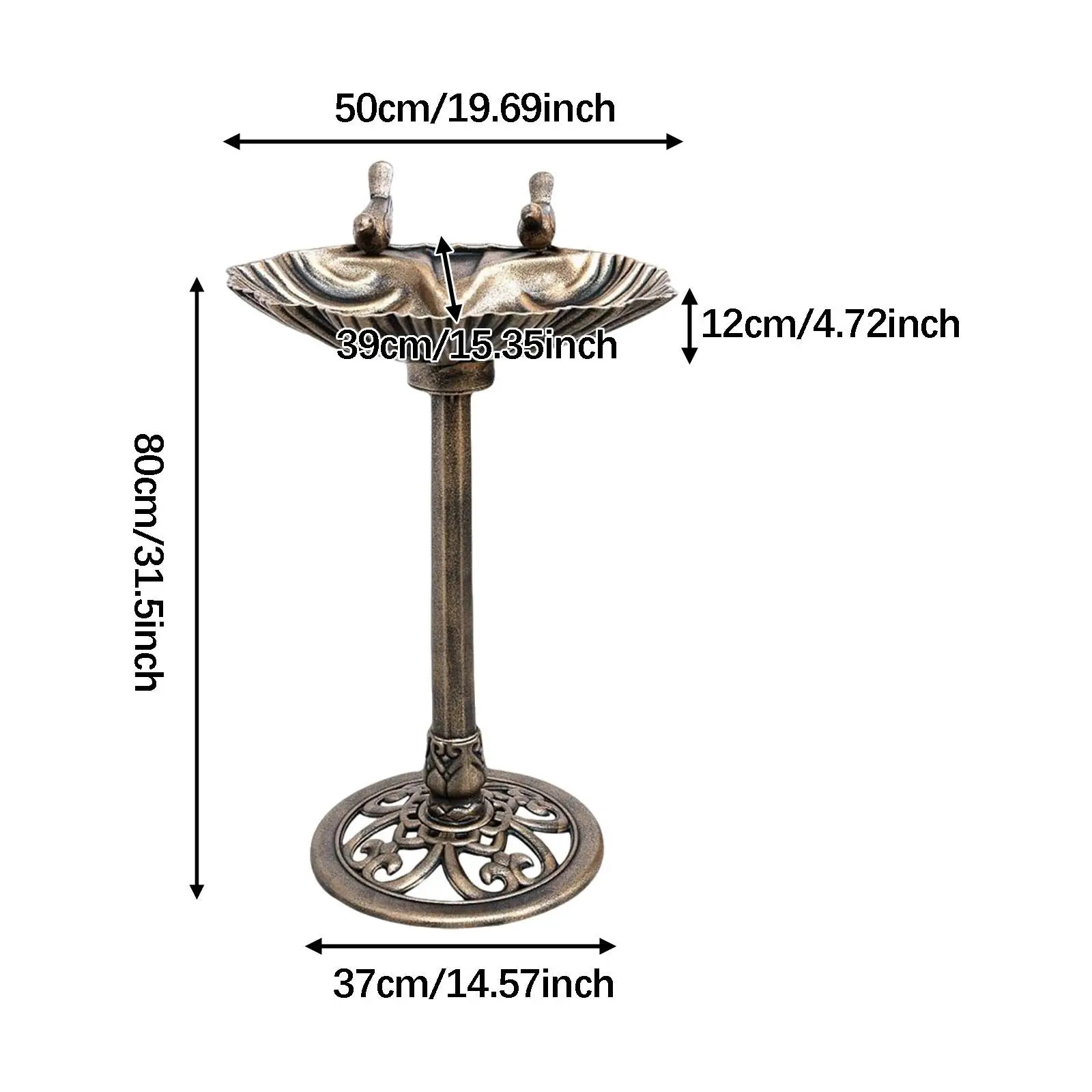 Garden Bird Bath Pedestal Birdbath Retro Design Weather Resistant Easy Installation Feeder Backyard Expressions Accents Ornament Garden Bird Bath Pedestal Birdbath Retro Design Weather Resistant Easy Installation Feeder Backyard Expressions Accents Ornament