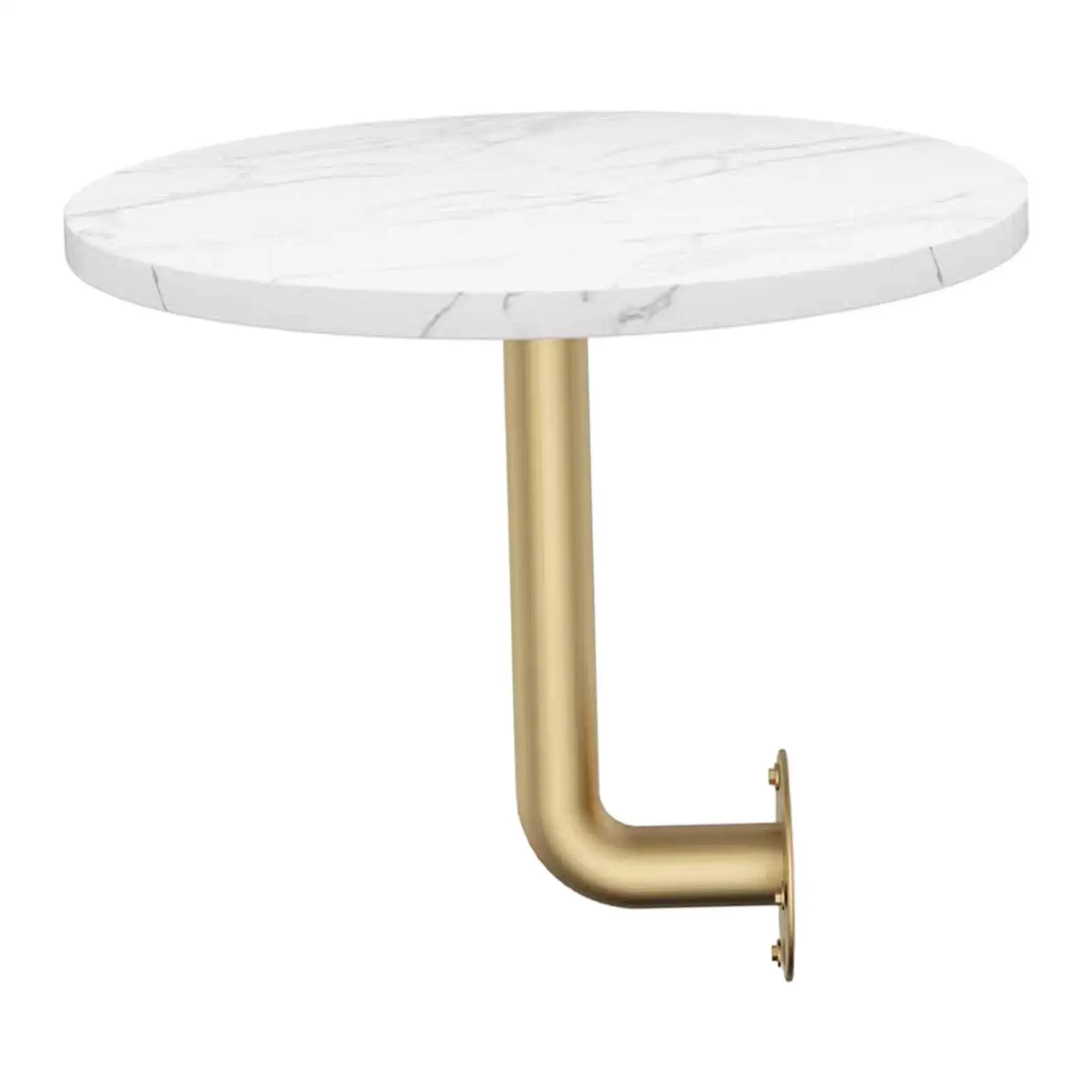 Wall Mounted Round Side Table Simple Nordic Bedside Coffee Table Iron Base End Table for Cocktail Study Room Dorm Bedroom Office