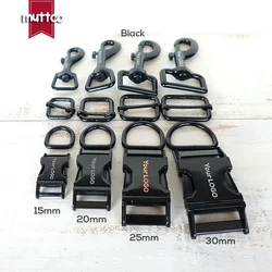 Hebillas metálicas ajustables con anillo D para perro y bricolaje