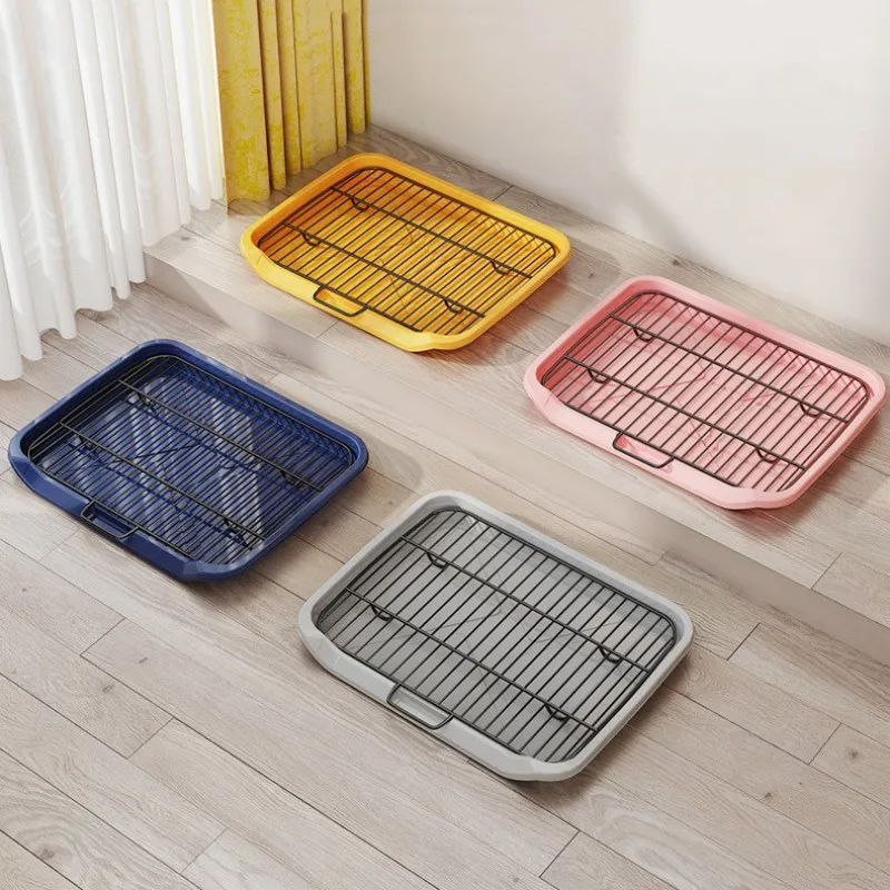 Inodoro de Interior para perros, caja de arena de acero inoxidable, antisalpicaduras, herramientas de limpieza, suministros para mascotas - imagen 5